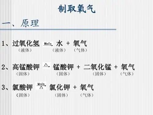 高锰酸钾制氧气