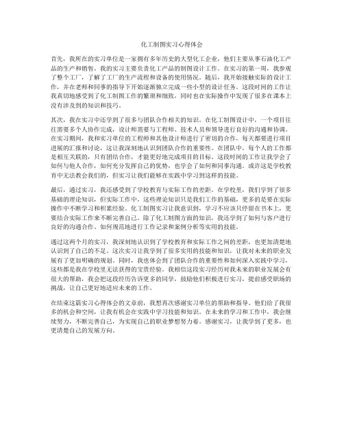 化工制图实习心得体会