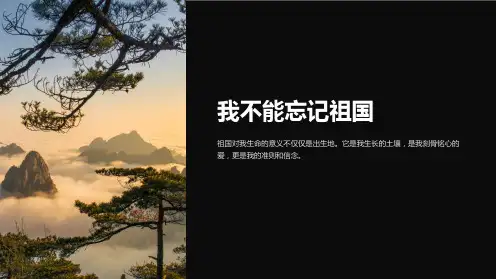 《我不能忘记祖国》课件