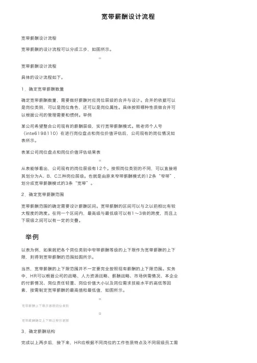 宽带薪酬设计流程