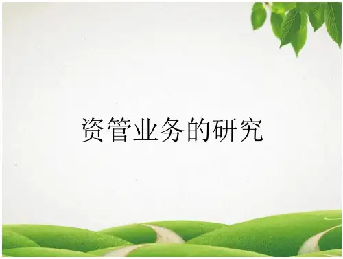 资管业务的研究
