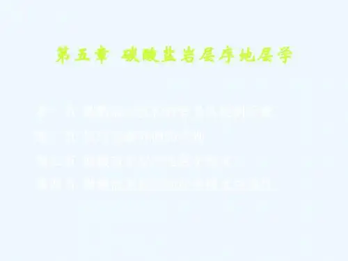层序地层学-第5章 海相碳酸盐岩层序地层-中国地质大学(北京)