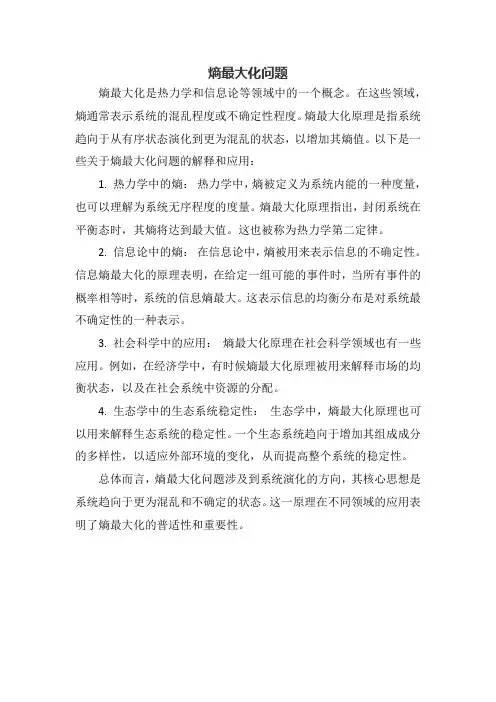 熵最大化问题