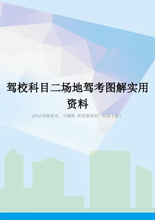 驾校科目二场地驾考图解实用资料
