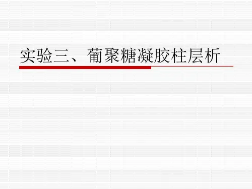 实验三葡聚糖凝胶柱层析