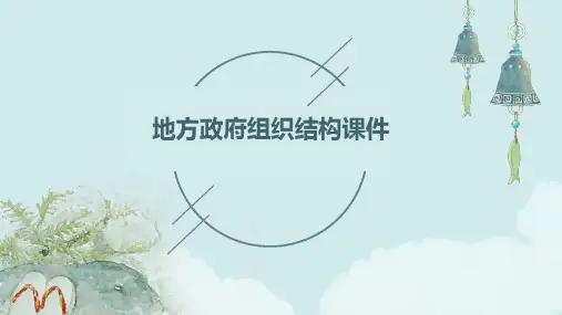地方政府的组织结构课件