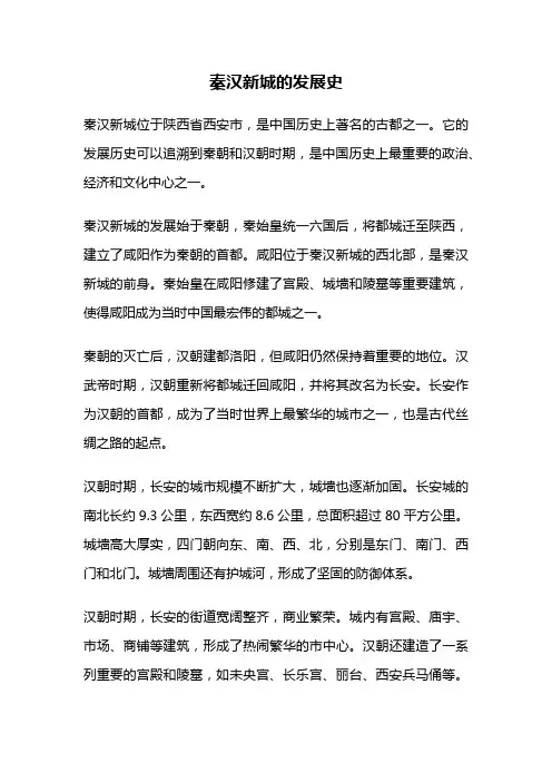 秦汉新城的发展史