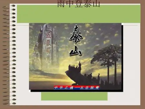 雨中登泰山ppt实用课件4