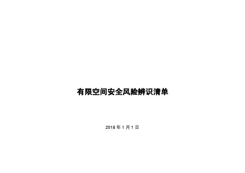 有限空间安全风险辨识清单
