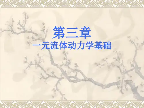 第三章一元流体动力学基础ppt
