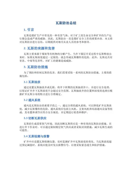瓦斯防治总结