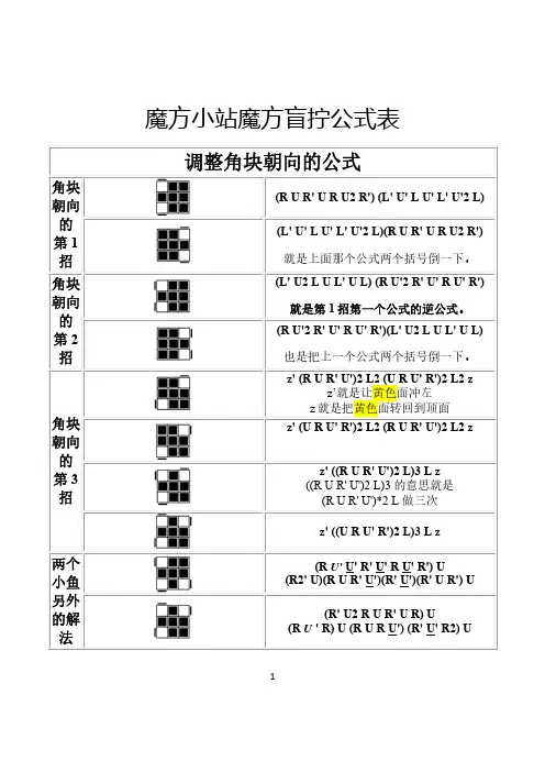 魔方小站忙拧四步法