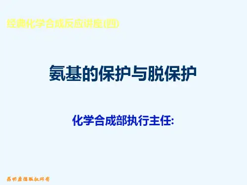 氨基的保护与脱保护策略教材
