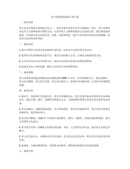 茶文化博览馆建设工程方案