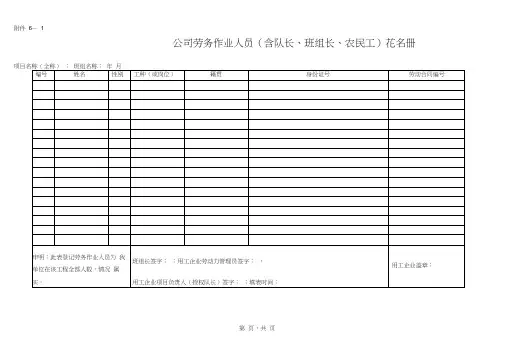 (完整版)实名制管理表格