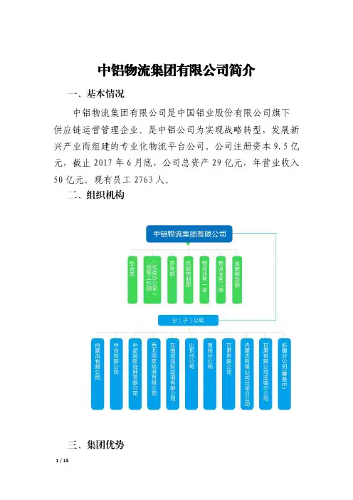 中铝物流集团有限公司简介