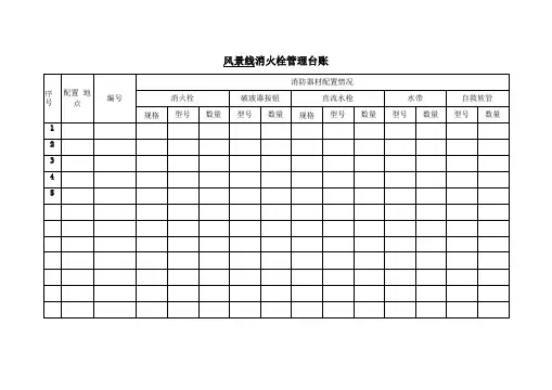 消防器材台账样表