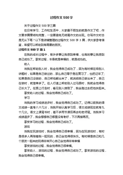 过程作文500字
