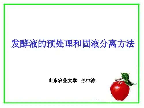 发酵液的处理