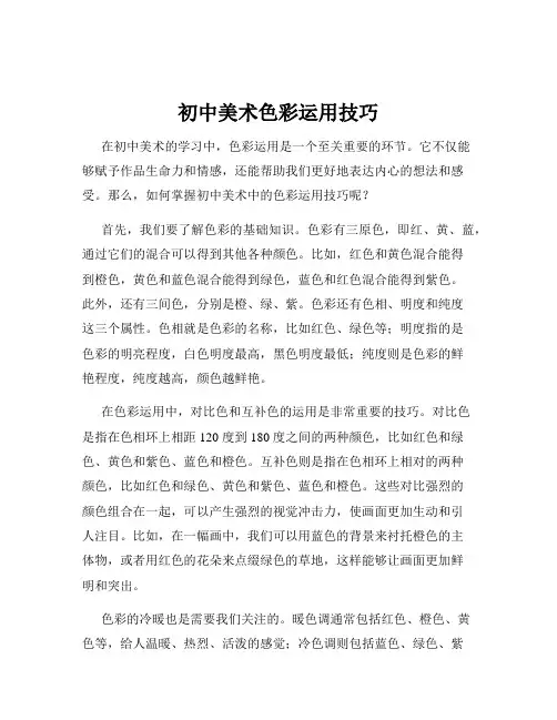 初中美术色彩运用技巧