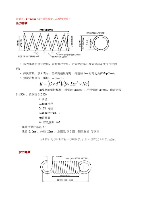 最好的弹簧计算公式