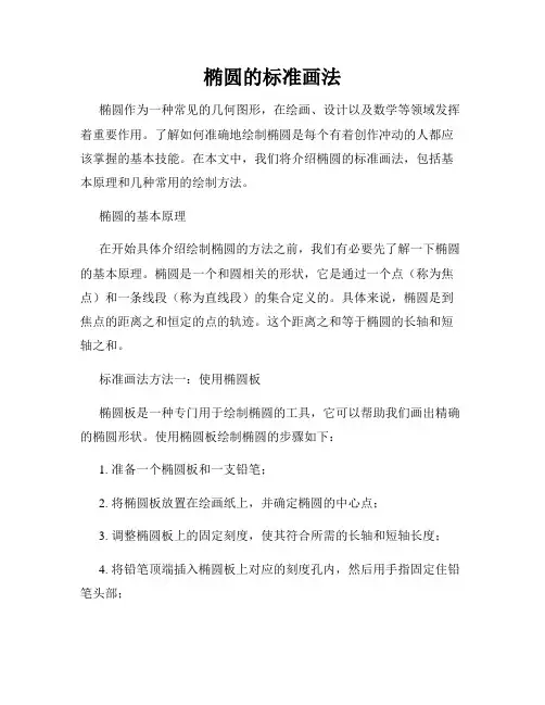椭圆的标准画法