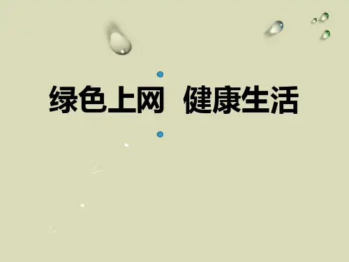 《绿色上网 健康生活》-优质精选PPT