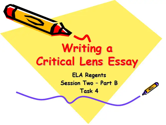 Critical lens essay 的具体写法