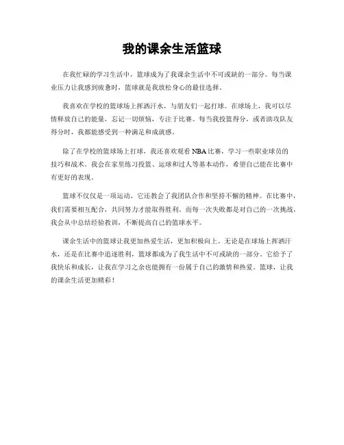 我的课余生活篮球