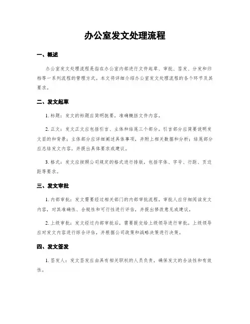 办公室发文处理流程