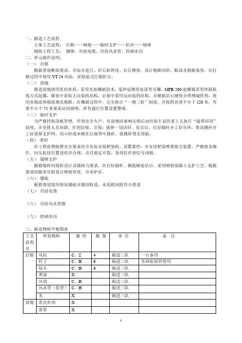 掘进工艺流程