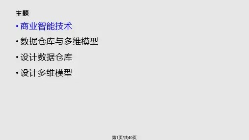 数据仓库基础PPT课件