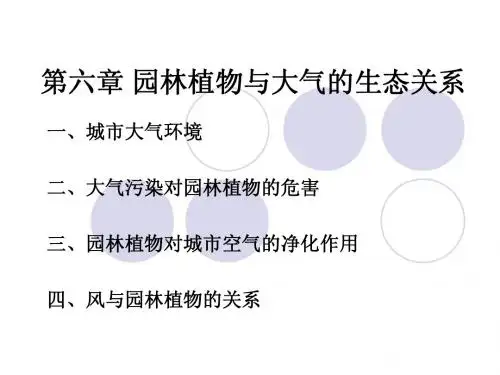 园林生态学 第六章 园林植物与大气的生态关系