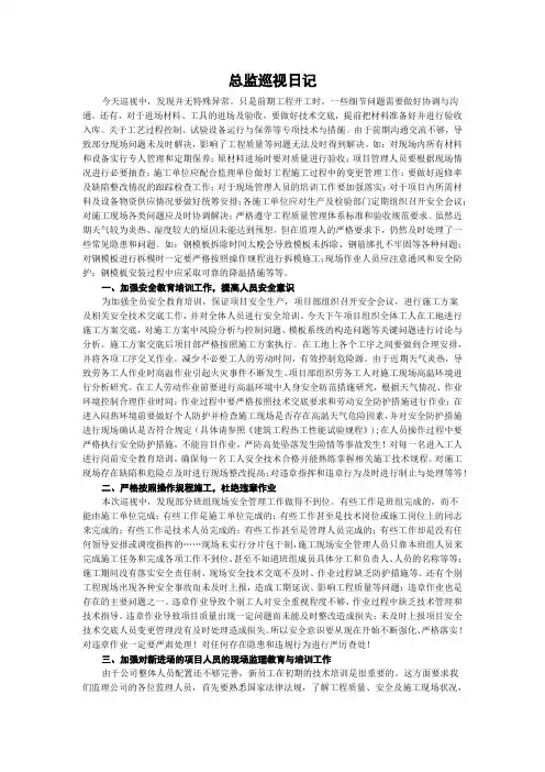总监巡视日记