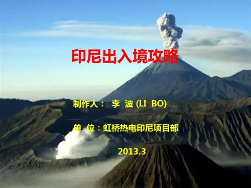 课件-印尼出入境攻略