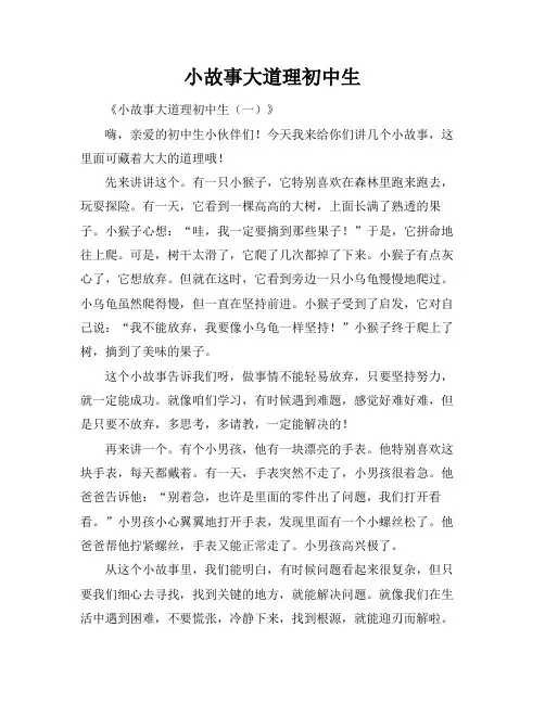 小故事大道理初中生