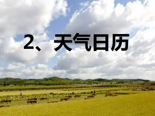 《天气日历》天气PPT课件设计