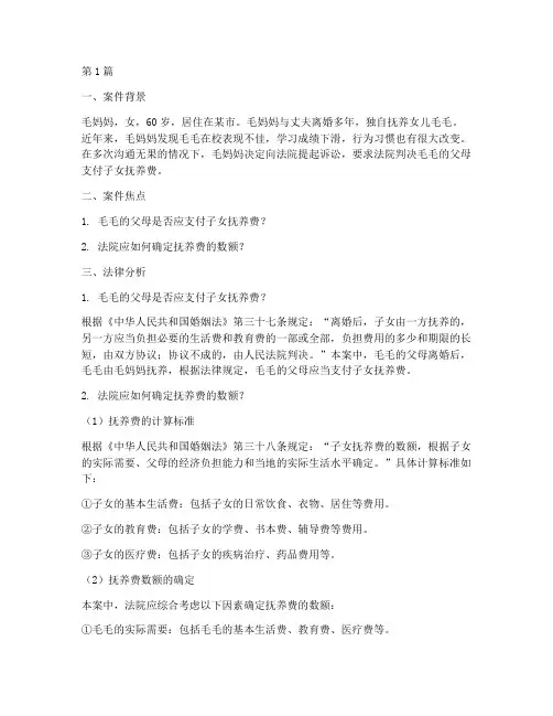 毛妈妈案例的法律分析(3篇)