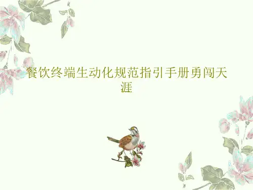 餐饮终端生动化规范指引手册勇闯天涯共68页文档