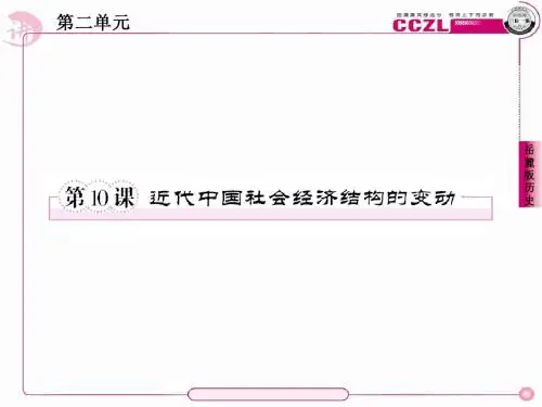 10课近代中国社会经济结构的变动