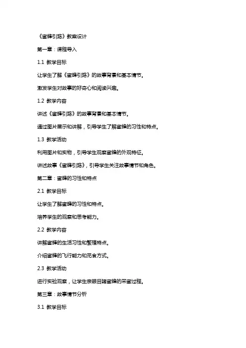 《蜜蜂引路》教案设计