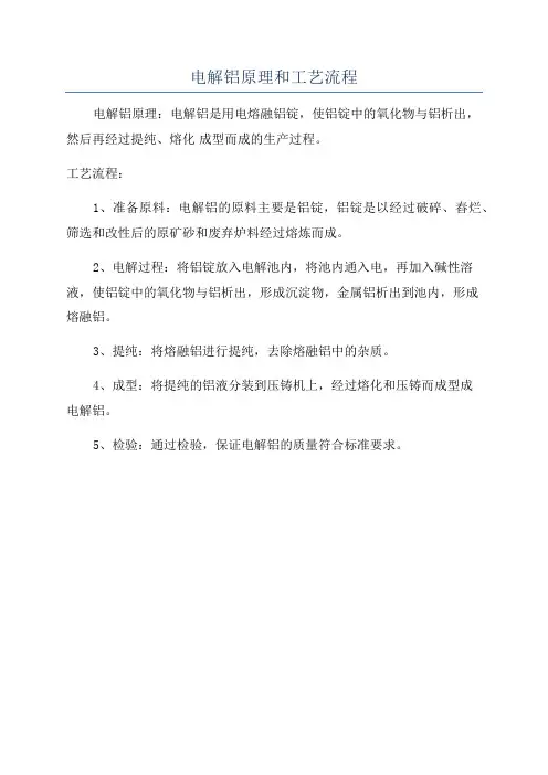 电解铝原理和工艺流程