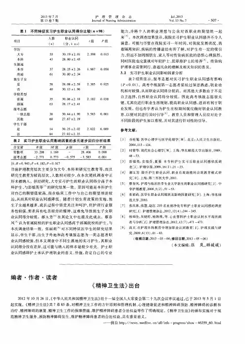 《精神卫生法》出台