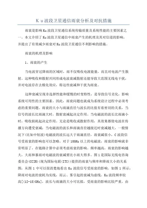 Ku波段卫星通信雨衰分析及对抗措施