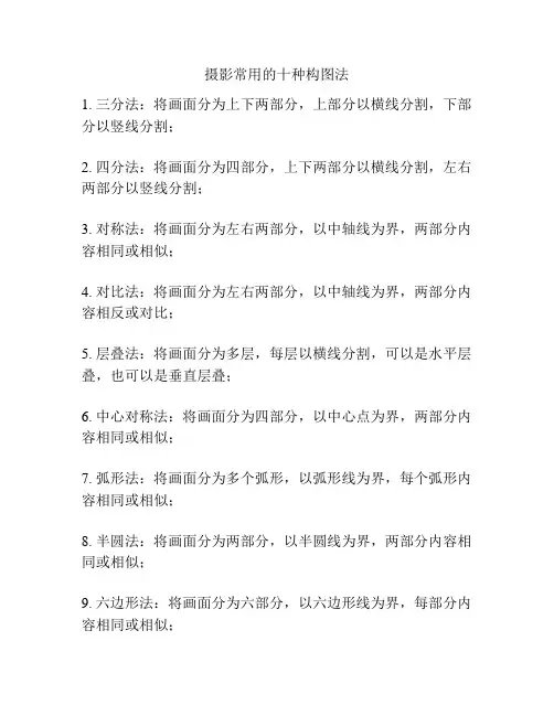 摄影常用的十种构图法