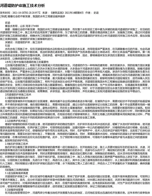 河道堤防护岸施工技术分析_3