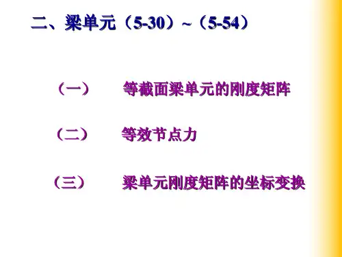 3.2 杆件系统的有限单元-梁单元