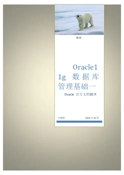 Oracle 11g 数据库管理基础
