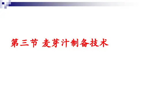 麦芽汁制备技术
