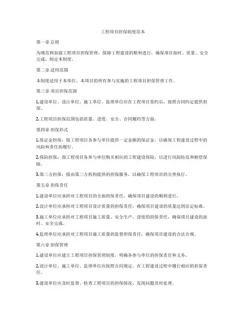 工程项目担保制度范本